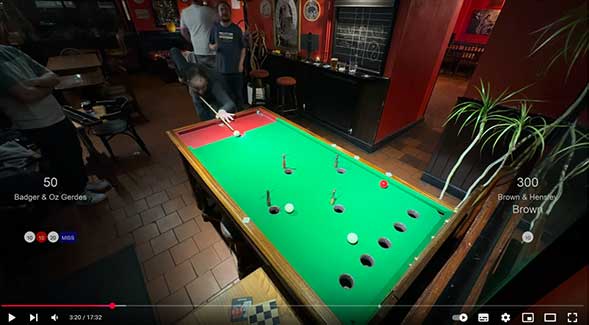 Norwich Bar billiards YouTube channel